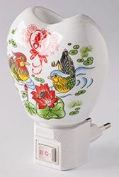 Купить аромалампу-ночник Сердце электрическую из керамики | Ночник-аромалампа в магазине Fen-Shy.ru 