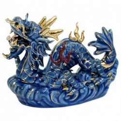 Фигура "Дракон на волне", синий. 