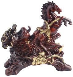 Купить символ года 2014 Статуэтка декоративная "Лошадь с телегой богатства" магазин Фэн-Шуй товаров