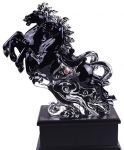 Статуэтка декоративная "Пара лошадей в серебряной упряжке"