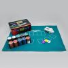 Набор для покера в жестяной коробке ( 200 фишек 4 гр, 2 колоды карт, 1 сукно, фишки: Дилера, большой и Малый Блаинд)