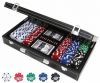 Набор для покера в кожаном кейсе (300 фишек 11, 5 гр, 2 колоды карт, 5 костей, фишка Дилера)